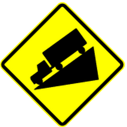 Attention à une descente raide.
